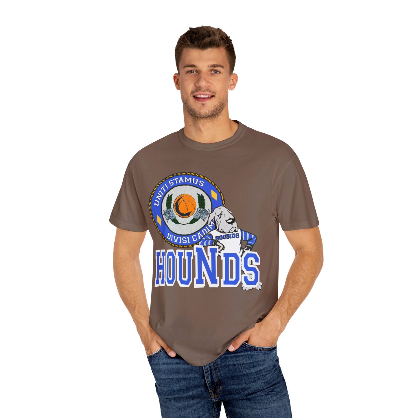 Vintage Style Hounds Mascot Garment-Dyed T-shirt