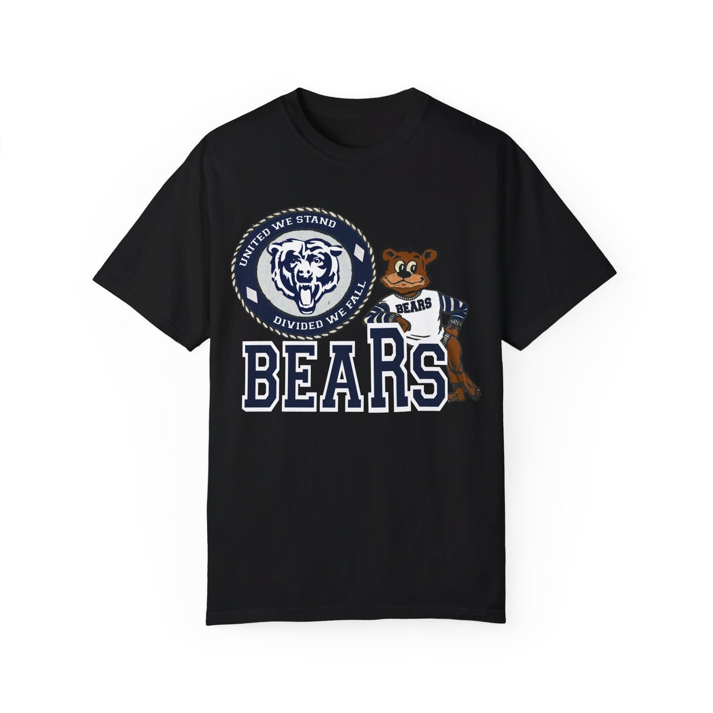 Vintage Style Bears Mascot Garment-Dyed T-shirt