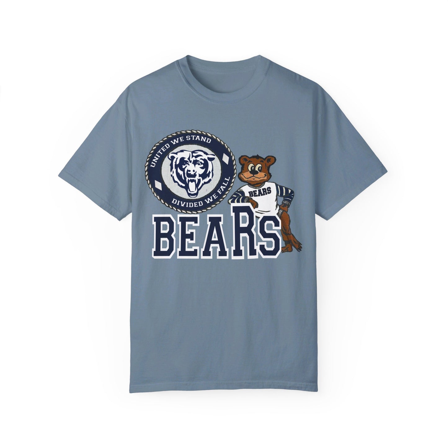 Vintage Style Bears Mascot Garment-Dyed T-shirt