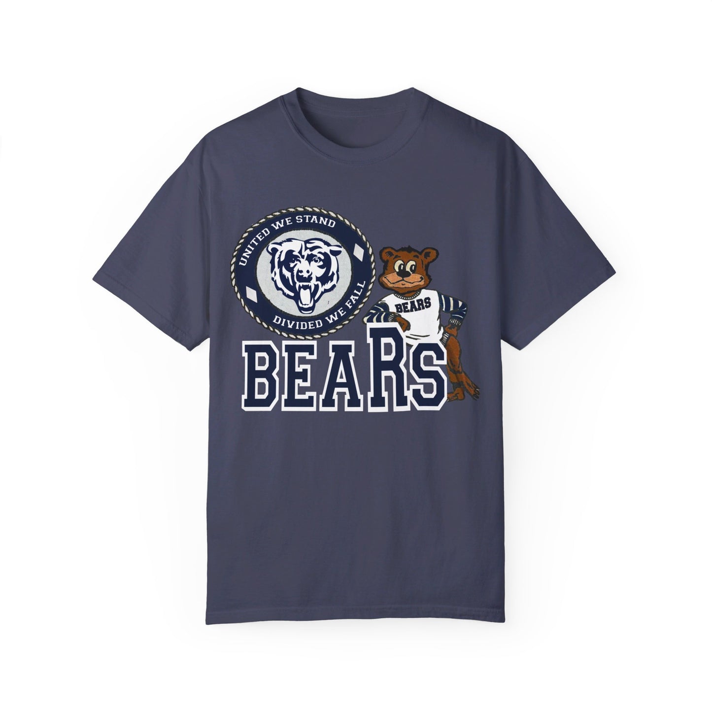 Vintage Style Bears Mascot Garment-Dyed T-shirt