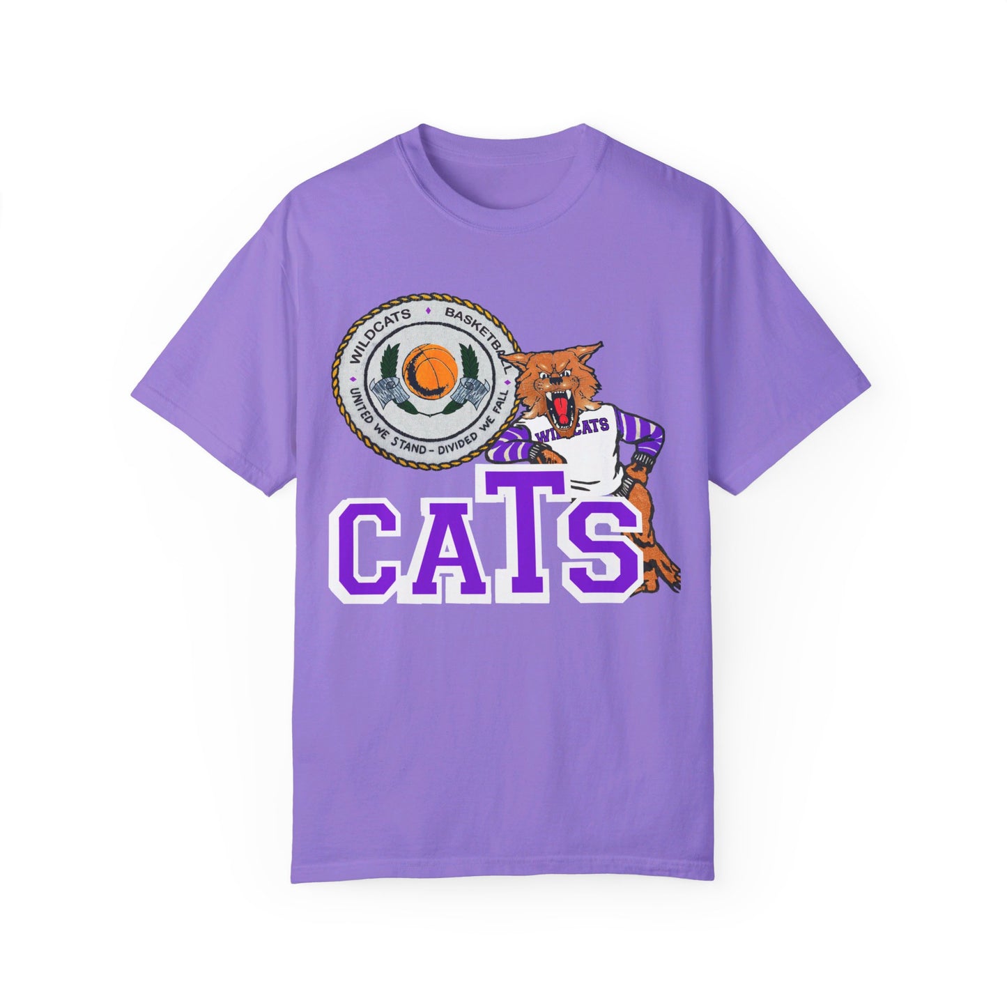 Vintage Style Wildcats Mascot Garment-Dyed T-shirt