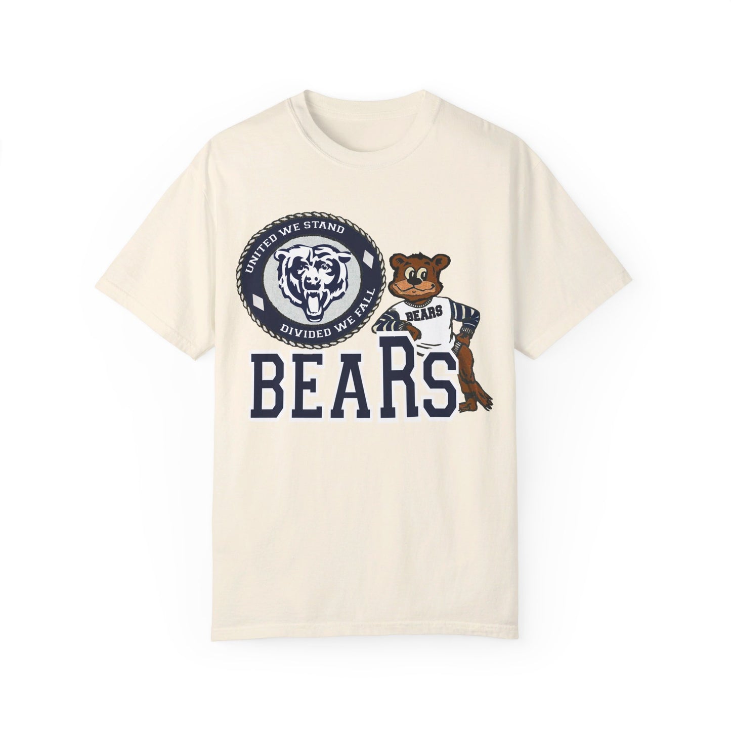 Vintage Style Bears Mascot Garment-Dyed T-shirt