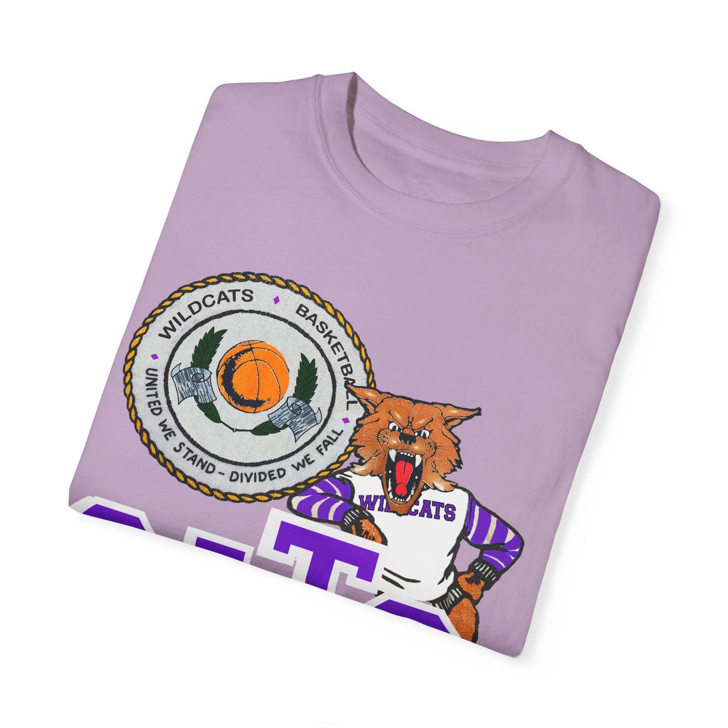 Vintage Style Wildcats Mascot Garment-Dyed T-shirt