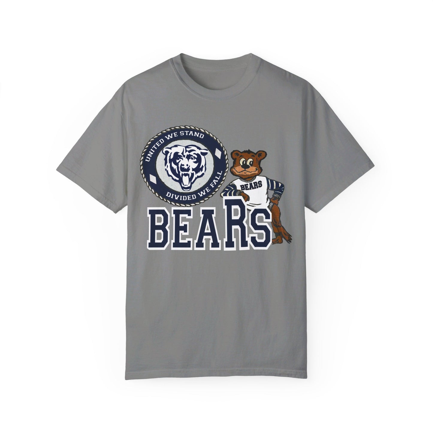 Vintage Style Bears Mascot Garment-Dyed T-shirt