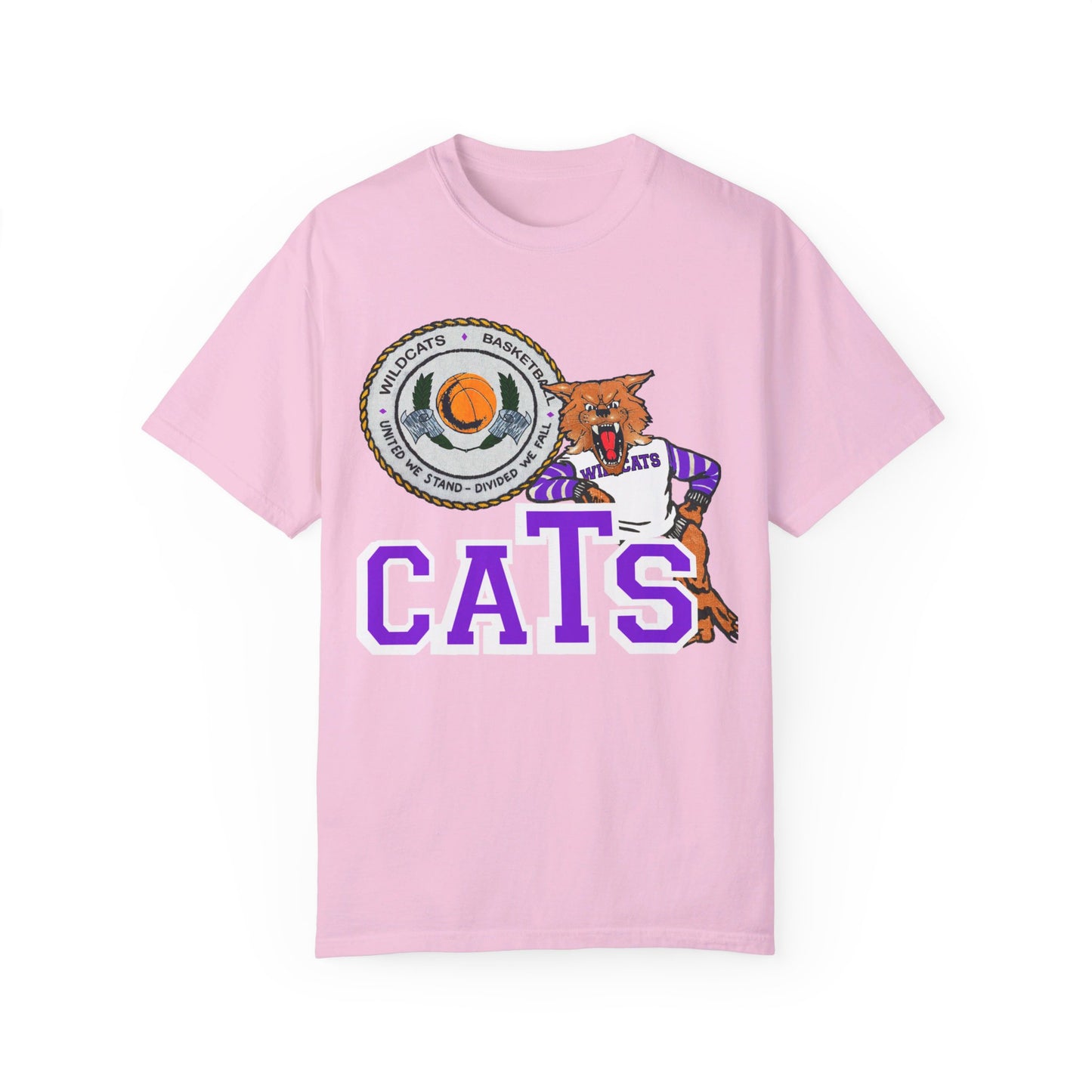 Vintage Style Wildcats Mascot Garment-Dyed T-shirt