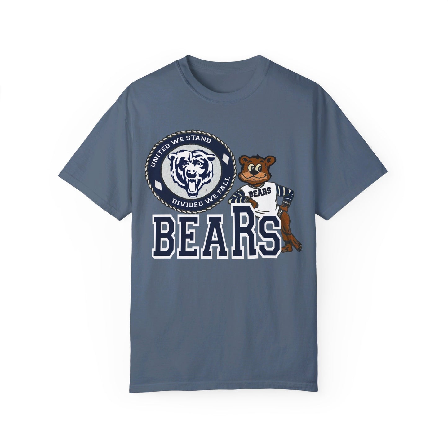 Vintage Style Bears Mascot Garment-Dyed T-shirt