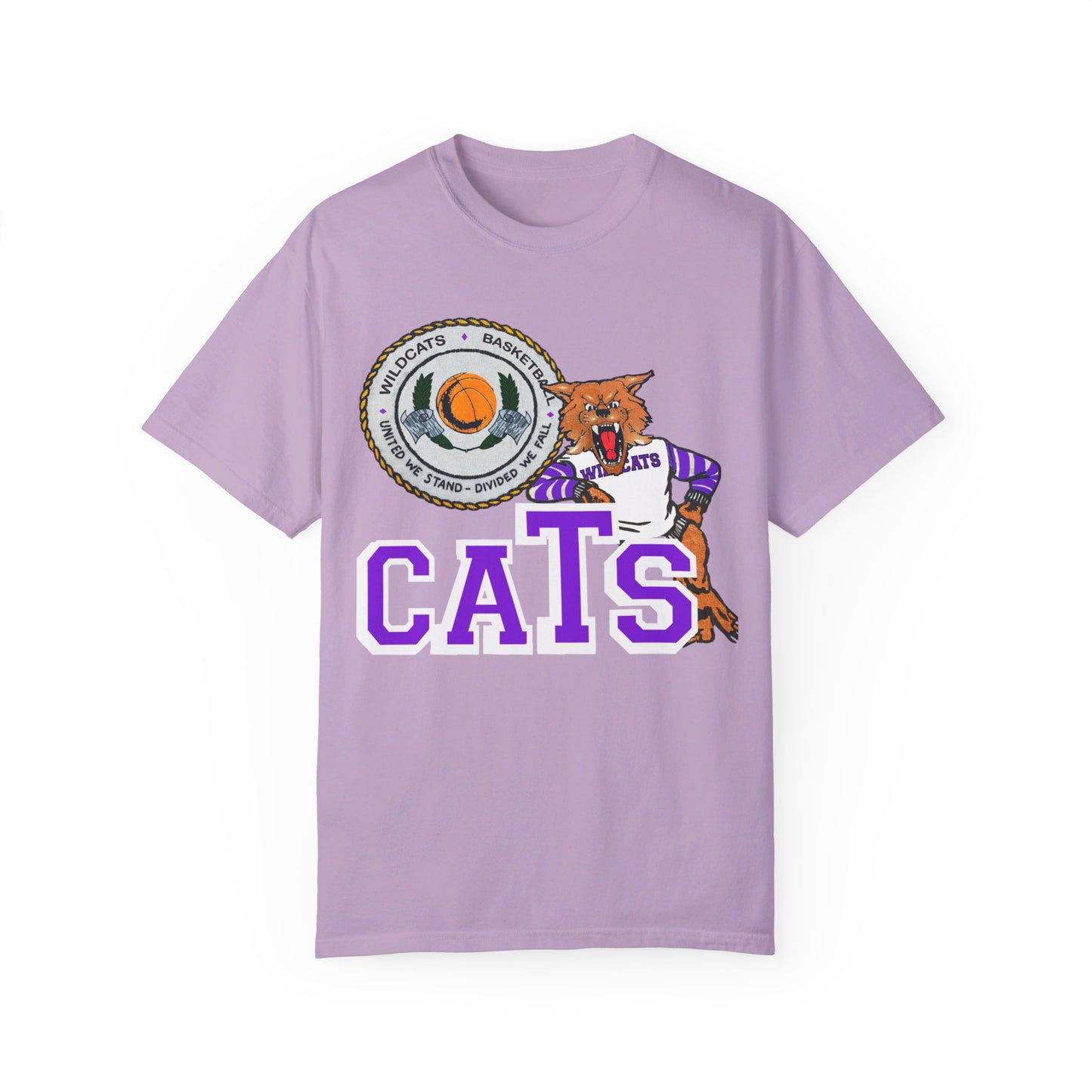 Vintage Style Wildcats Mascot Garment-Dyed T-shirt