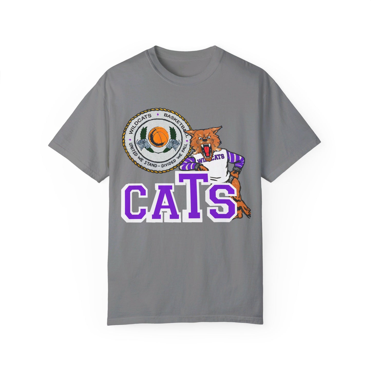 Vintage Style Wildcats Mascot Garment-Dyed T-shirt