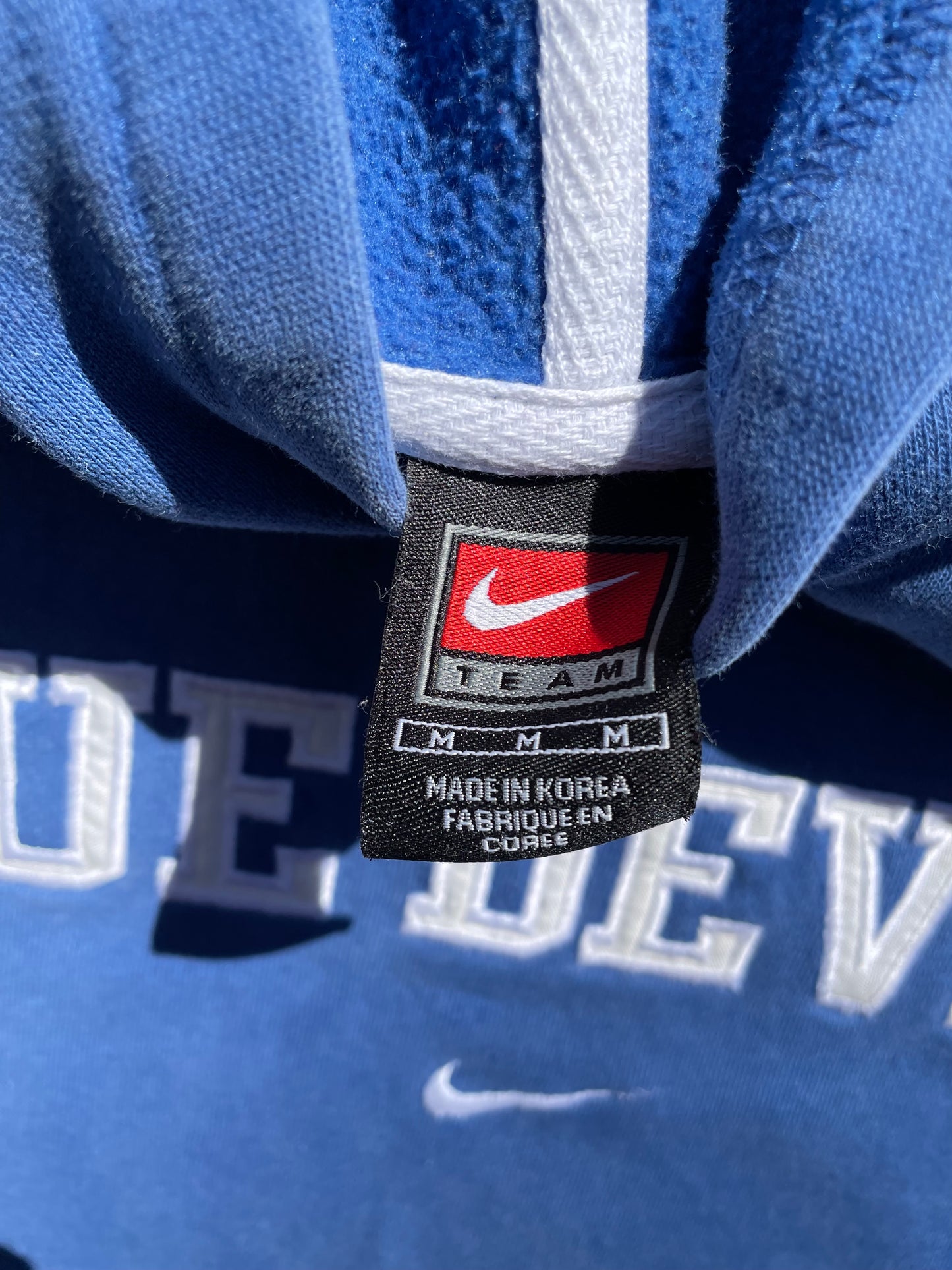 Vintage Duke Nike Center Swoosh Hoodie